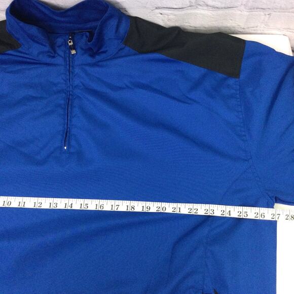 Grand Slam Men's 1/4 Zip Mock Neck Pullover Long Sleeve Golf Jacket Blue L - Picture 9 of 11
